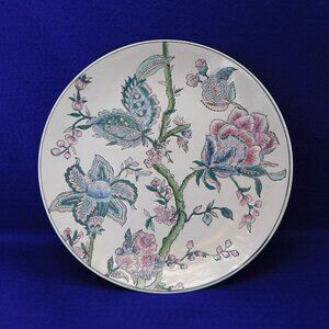 Vintage Asian / Jacobean Decorative Porcelain Plate Floral Design H.F.P. Macau